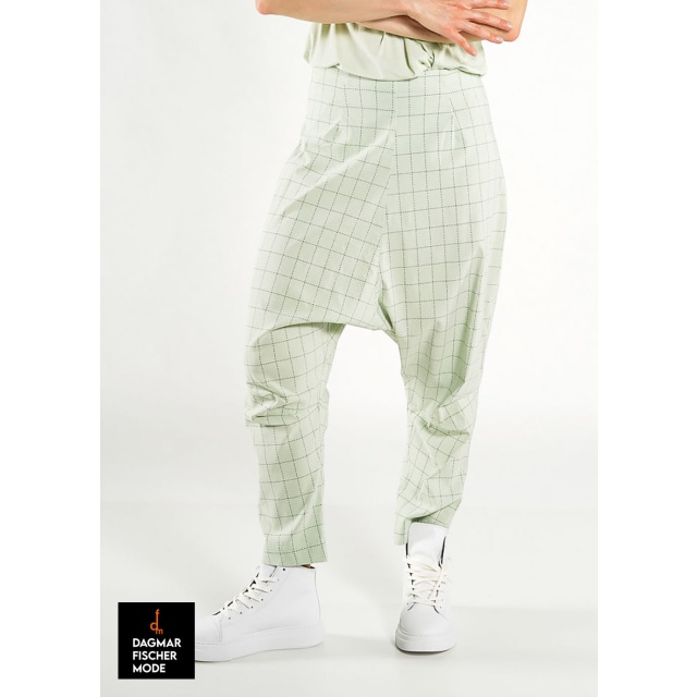 Elastische Hose von RUNDHOLZ BLACK LABEL in black check & offwhite check