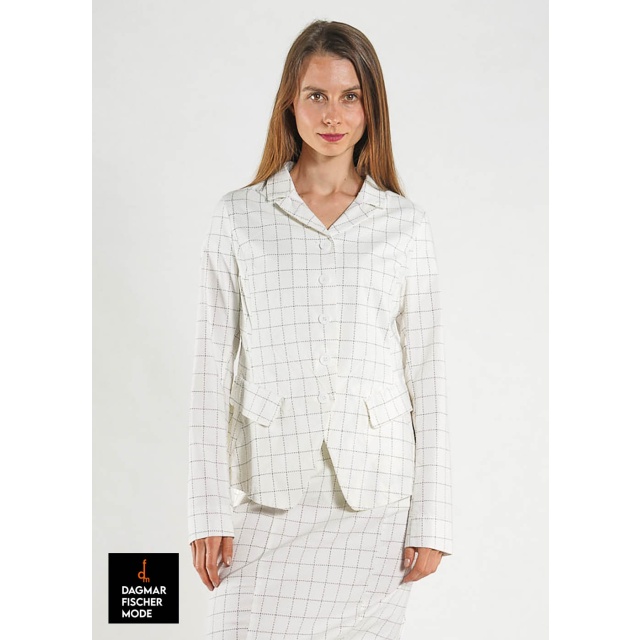 Elastische Jacke von RUNDHOLZ BLACK LABEL in black check & offwhite check