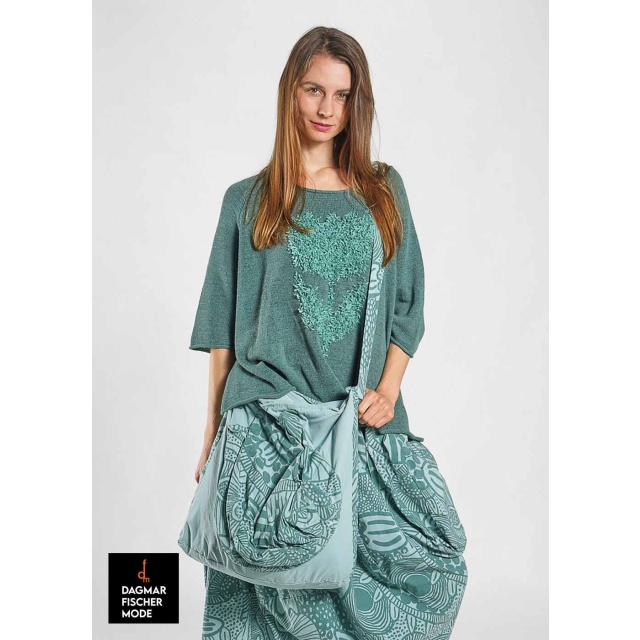 Große Umhängetasche von RUNDHOLZ BLACK LABEL in black print & black check