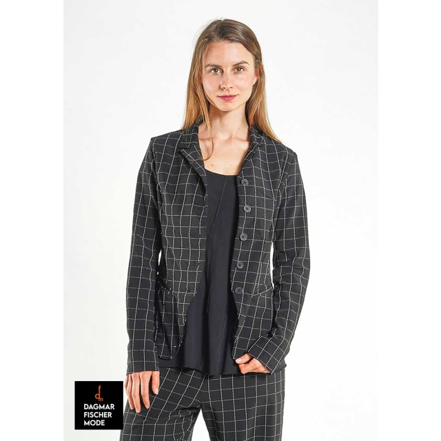 Elasticated blazer by RUNDHOLZ BLACK LABEL in black check