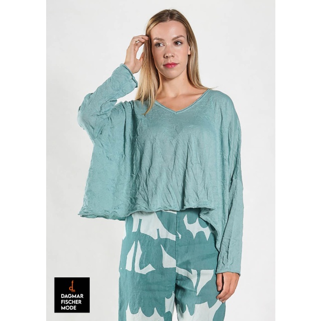 Kurzer Oversize Pulli von RUNDHOLZ BLACK LABEL in black & mint