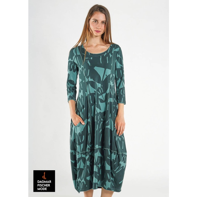 Fitted tulip shape dress by RUNDHOLZ BLACK LABEL in black print