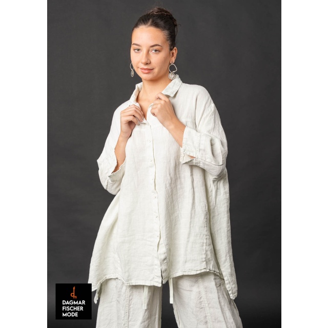 Linen blouse by RUNDHOLZ BLACK LABEL in black & salina