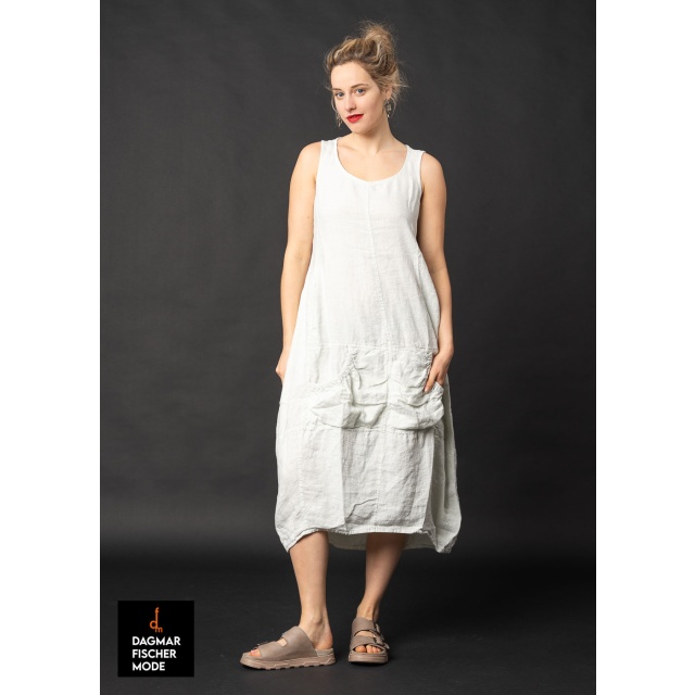 Tailliertes Leinenkleid von RUNDHOLZ BLACK LABEL in black & salina