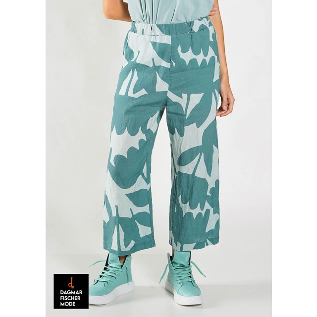 Weite Leinenhose von RUNDHOLZ BLACK LABEL in black print