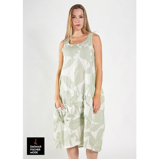 Tailliertes Leinenkleid von RUNDHOLZ BLACK LABEL in black print