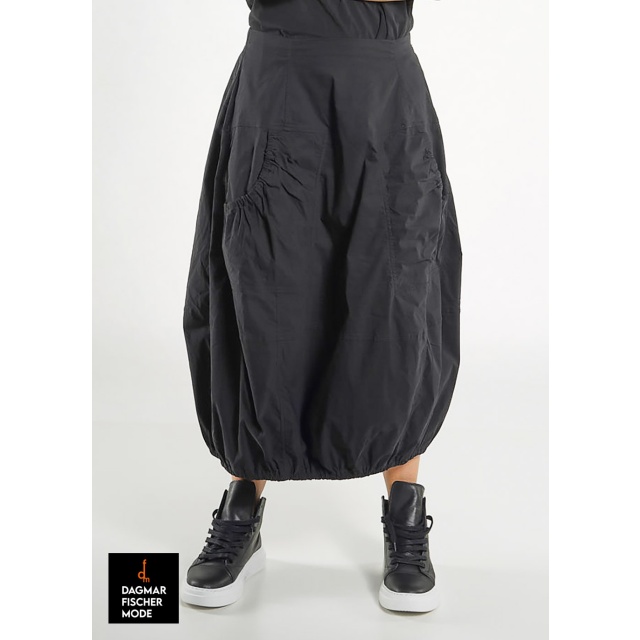 Elasticated skirt by RUNDHOLZ BLACK LABEL in black, tree & salina