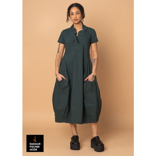 Elasticated dress by RUNDHOLZ BLACK LABEL in tree & salina
