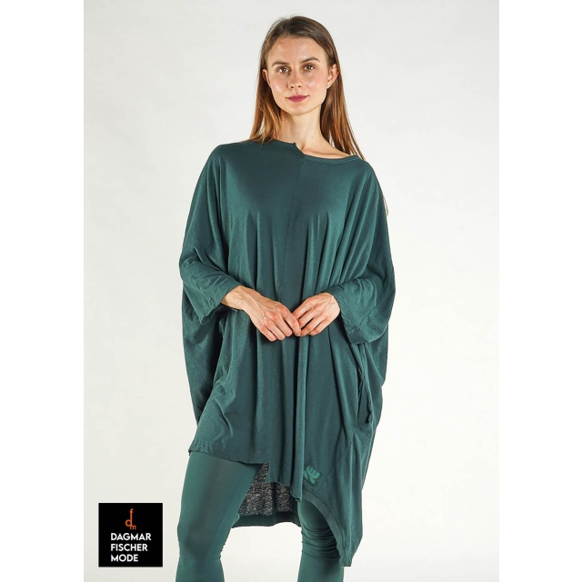Leichtes Oversize Kleid von RUNDHOLZ BLACK LABEL in black, tree & mint