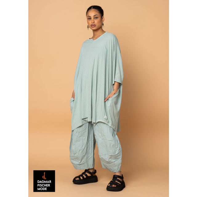 Leichtes Oversize Kleid von RUNDHOLZ BLACK LABEL in black, tree & mint