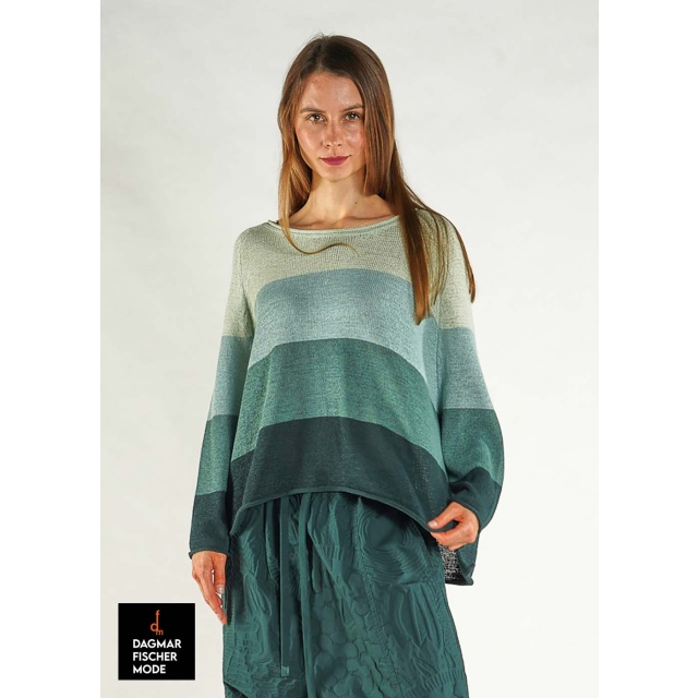 Kurzer Strickpulli von RUNDHOLZ BLACK LABEL in rainforest & waterfall
