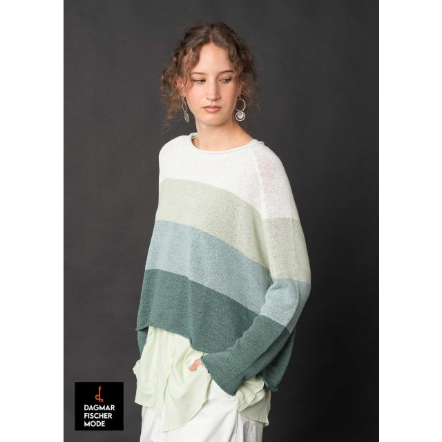 Kurzer Strickpulli von RUNDHOLZ BLACK LABEL in rainforest & waterfall