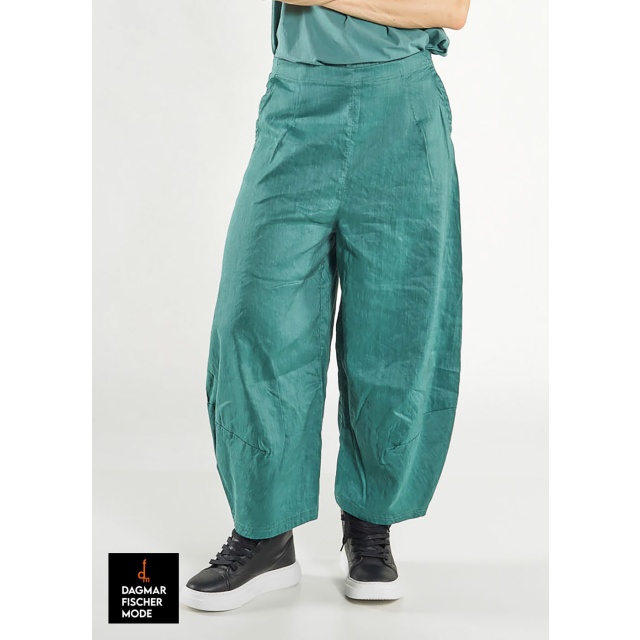 Ballonhose aus Leinen-Viskose-Mix von RUNDHOLZ BLACK LABEL in black & tree