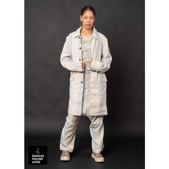 Unisex Mantel RUNDHOLZ DIP in sky stripe