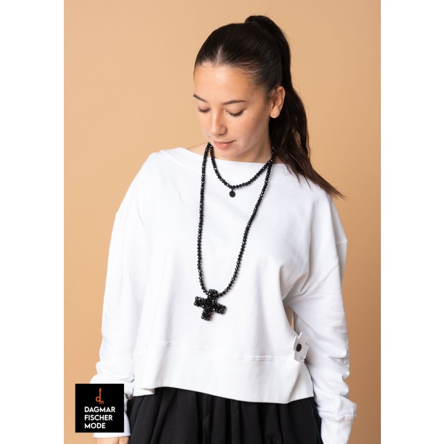 ACROSS LONG necklace by PLÜ in black