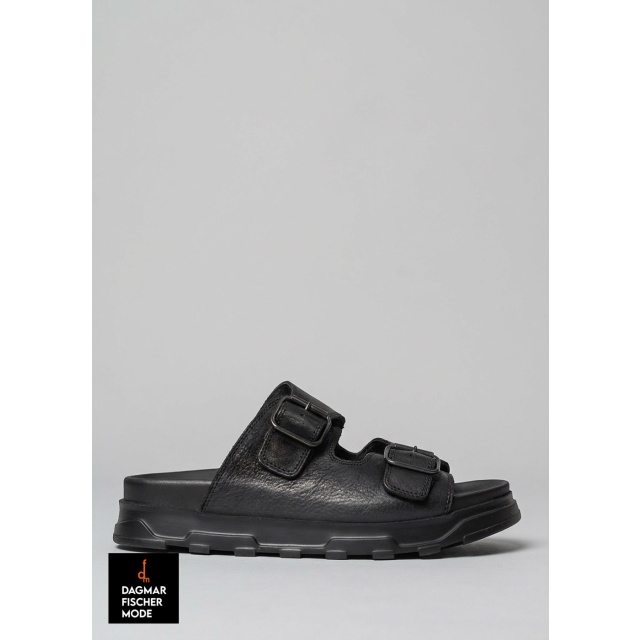 Sandale mit Schnallen von LOFINA in Gasoline nero / solidnero 