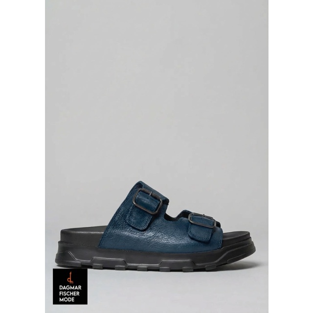 Sandals with buckles by LOFINA in Gasoline blu indemoniato / solidnero 