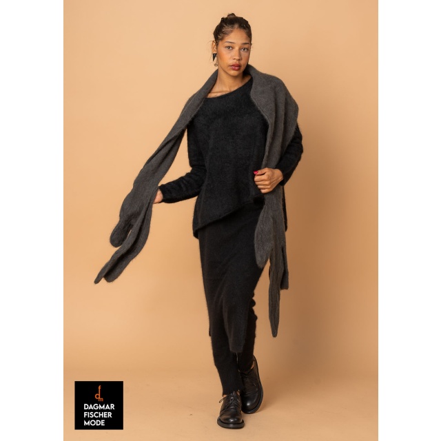 Extravaganter Schal aus Waschbärwolle von RUNDHOLZ in swamp