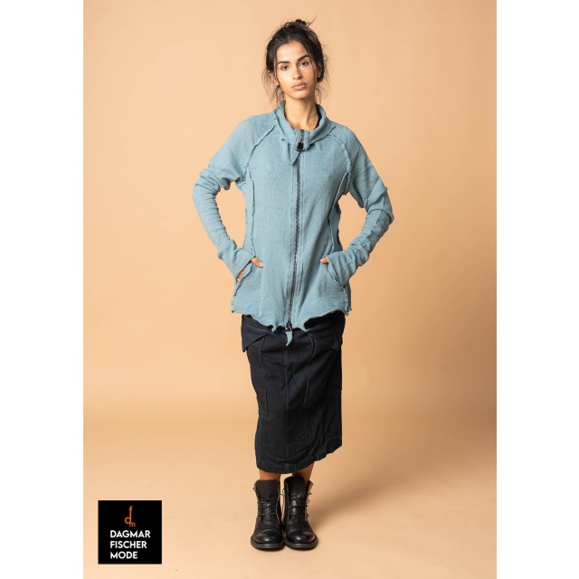 Taillierter Wollcardigan von RUNDHOLZ DIP in crab, pine & lagoon