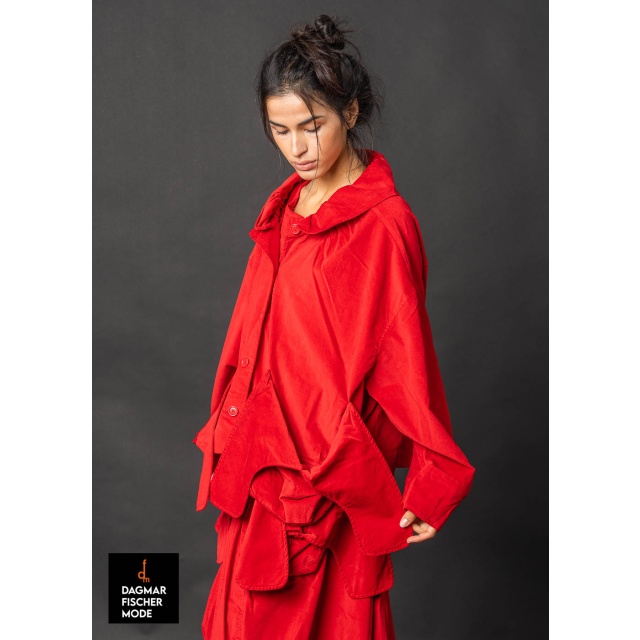 Oversize Samtjacke von RUNDHOLZ BLACK LABEL in black & rose