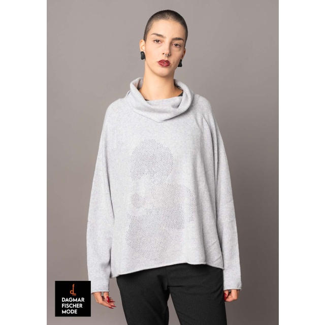 Weicher Oversize Pullover mit Raglanärmeln von RUNDHOLZ BLACK LABEL in dark grey & light grey