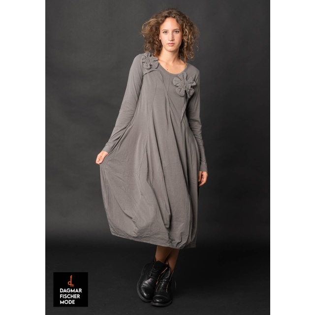 Maxikleid mit floralen Details von RUNDHOLZ BLACK LABEL in dark grey