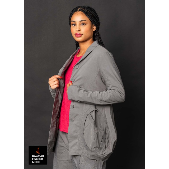 Elastische Jacke mit auffallenden Taschen von RUNDHOLZ BLACK LABEL in dark grey