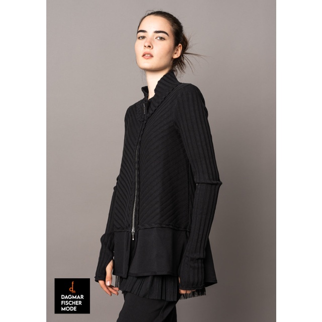 Cardigan by KEDZIOREK in peat and black