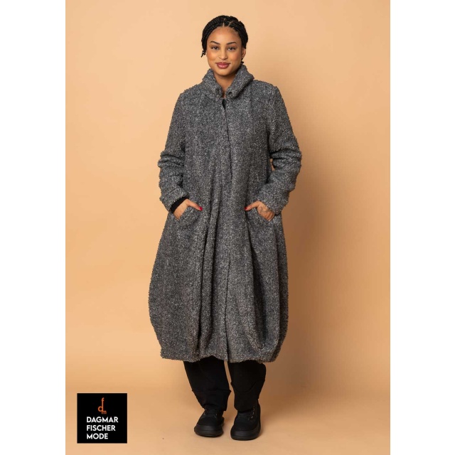 Kuscheliger, warmer Mantel von KEDZIOREK in ash