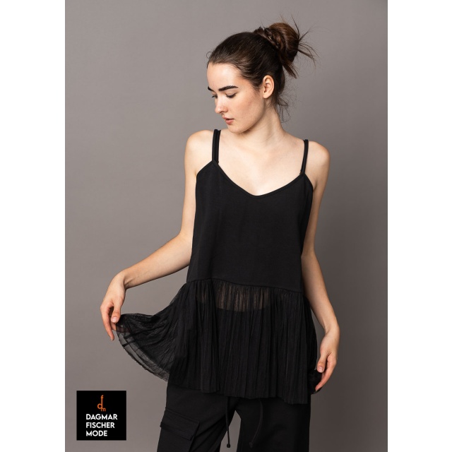 Top mit Tüll von KEDZIOREK in black