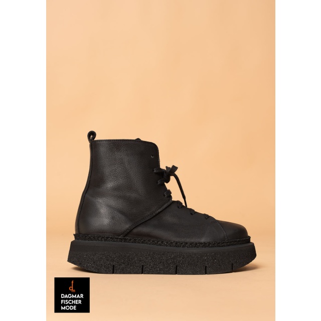 Ankle boot with extra-light sole by LOFINA in Gasoline nero