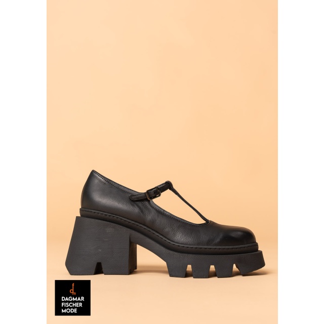 Extravaganter Halbschuh von LOFINA in Gasoline nero