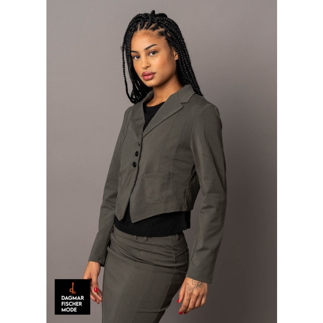 Kleiner Blazer von LURDES BERGADA in black und moss