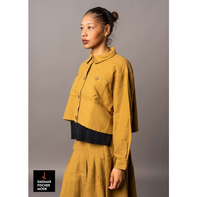 Bluse von LURDES BERGADA in dijon, moss und black