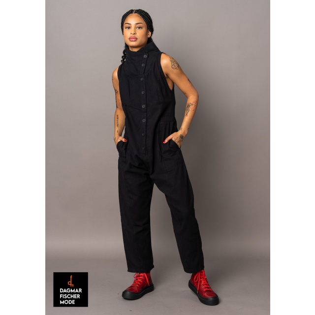 LURDES BERGADA overall in moss and black