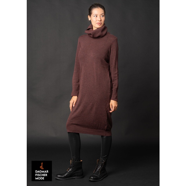 Maxi Strickkleid TUBE von studiob3 in black, pearl melange & burgundy