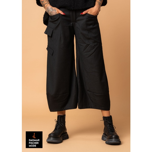 BELI trousers by studiob3 in black, grey & smoke burgundy
