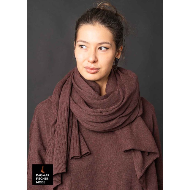 Schal INGO von studiob3 in black, pearl melange & burgundy