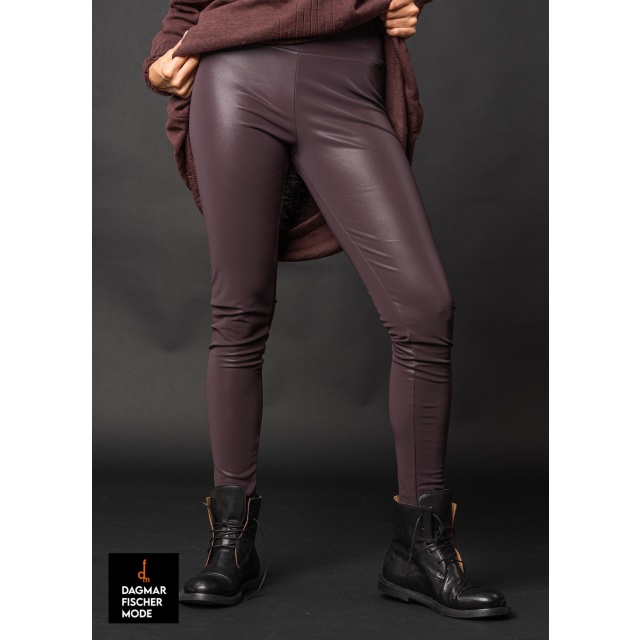 Kunstlederleggings TRIMO von studiob3 in smoke burgundy