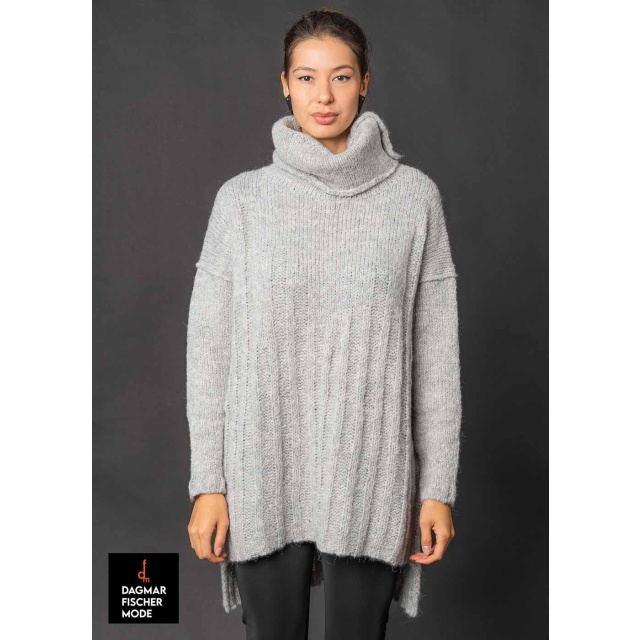 Langer Pullover ERYNIA von studiob3 in pearl & smoke burgundy