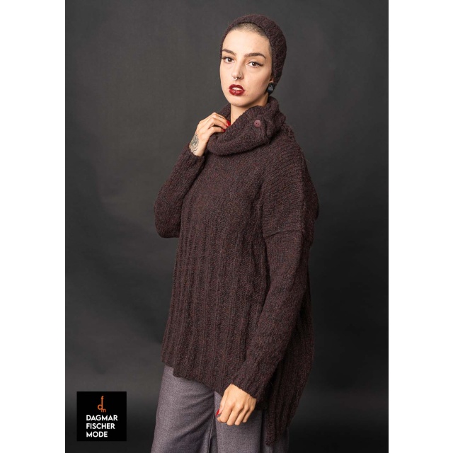 Langer Pullover ERYNIA von studiob3 in smoke burgundy