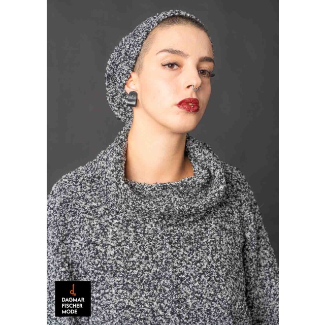 Merinowollbeanie DRUM von studiob3 in black & salt&pepper