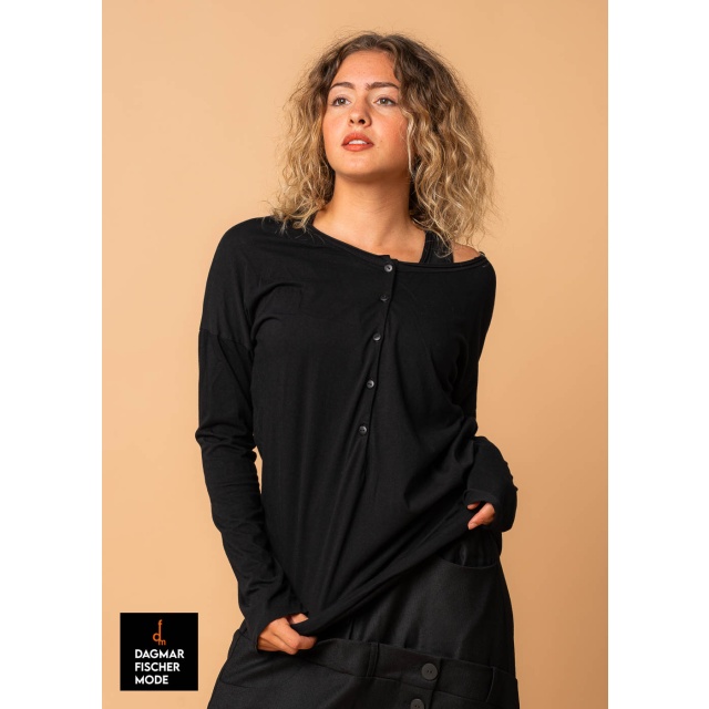Zweilagiges Langarmshirt ALSKA von studiob3 in black