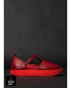 Sandals with heel strap in Gasoline rosso / rosso 