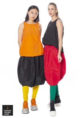 Wide skirt by RUNDHOLZ DIP in black, blue, green & red