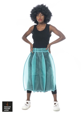 Transparent skirt by RUNDHOLZ DIP in aqua & spring