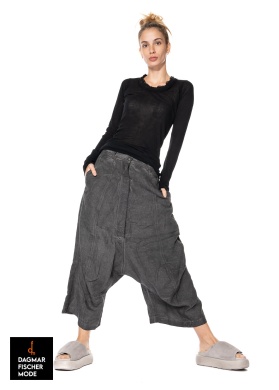 7/8 low crotch trousers by RUNDHOLZ in coal cloud