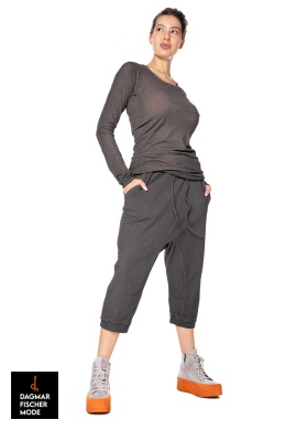 Casual 7/8 trousers by RUNDHOLZ in black & coal cloud