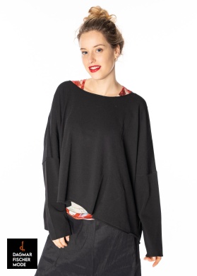 Casual one size pullover by RUNDHOLZ in black & tulip cloud