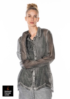 Silk blouse by RUNDHOLZ DIP in charcoal cloud